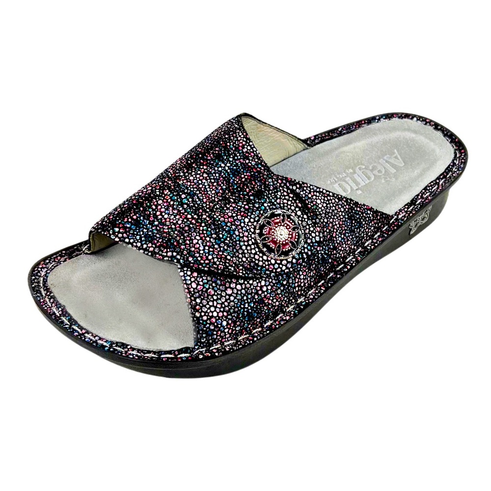 Algeria Womens Metallic Slip On Mule Size 37 (US 7-7.5)